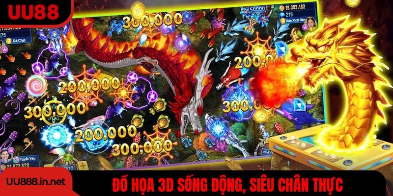 Đồ họa 3D sống động, tái hiện không gian chân thực